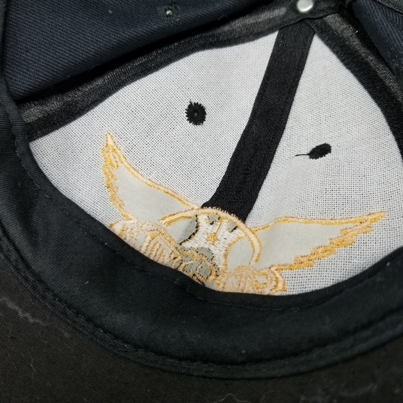 Aerosmith Giant Stitched Logo Nine Lives World Tour Snapback Hat Embroidered - Picture 8 of 10